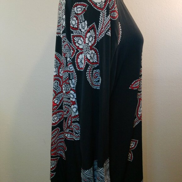 Susan Graver Printed Liquid Knit Tunic Top Size XL - Picture 4 of 9